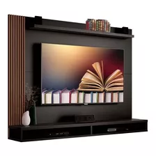 Estante Livro Home Painel Suspenso Rack Tv 50 Poleg Preto