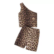 Conjunto De Niña Calza + Crop Diseño Leopardo