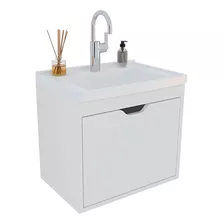 Mueble De Baño Con Lavamanos Graz Blanco Cantidad De Agujeros Para Grifería Un Agujero