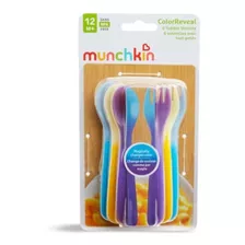 Cuchara Y Tenedor Munchkin Colorreveal Con 6 Unidades, 12 M