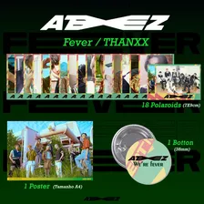 Kpop | Kit Ateez Fever/ Thanxx Com Poster + Polaroids +