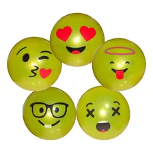 20 Pelota Emoji Plastico Mayoreo Fiesta Futbol