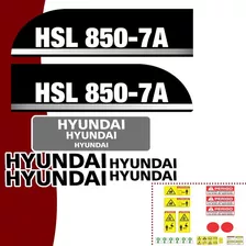 Jg De Adesivos Completo Hyundai Hsl 850-7a Mini Carregadeira Cor Padrão