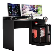 Mesa Gamer Escrivaninha Play Albatroz Cor Preto-fosco Liso