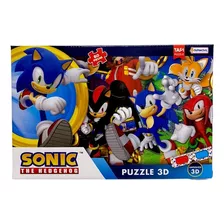 Puzzle 3d Anteojos Rompecabezas 60 Piezas Sonic Tapimovil