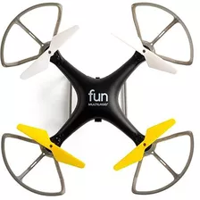 Drone Fun Alcance 50m 4 Hélices Preto E Amarelo - Multilaser