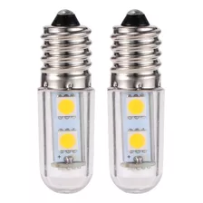 Pacote Com 2 Lâmpadas Led Brancas Para Geladeira E14 220v En