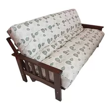 Futon 3 Cuerpos + Colchon En Chenille Cama Guatambu Lustrado