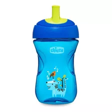 Vaso Para Bebés Antiderrame Chicco Advanced Cup Con Sorbete Color Azul De 266ml