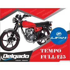 Moto Lifan Tempo Full 125 Financiada 100% Hasta En 60 Cuotas