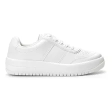 Zapatilla Total Blanca Con Plataforma Mujer Vizzano Color Blanco Diseño De La Tela Liso Talle 37 Ar