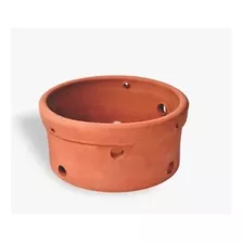 Vaso Planta Jardim Cerâmica Furado Orquídea Redondo 16x10cm 