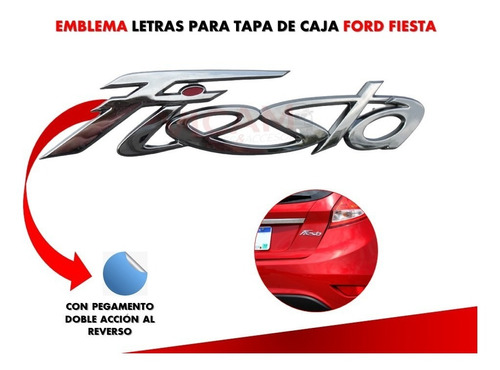 Emblema Para Cajuela Ford Fiesta 2011-2019 Foto 3