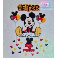 Topo De Bolo Tema Mickey Mouse ( Imagem Ilustrada)