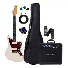 Guitarra Tagima Tw61 Jazzmaster Olympic White Kit Completo