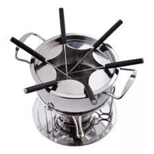 Jogo De Fondue Panela Inox Chocolate Queijo 11 Peça Envio12h