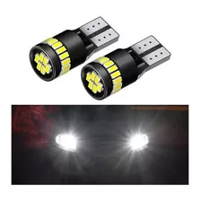 2 Focos Led T10 Color Blanco 12v Luz Placa Espejo Maletero