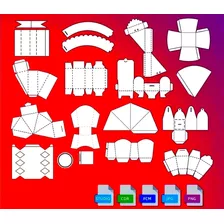 Kit 60 Moldes Limpos Silhouettes P/caixas Festa Pronta