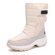 Botas De Neve Espessadas De Cor Sólida Femininas B