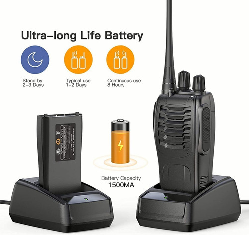 2 Radios Walkie Talkie Recargable 16 Canale 1500mah 5km Foto 4