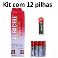 Pilha Alta Resistência Aa Alfacell 1,5v - Kit Com 12un