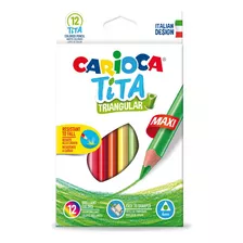 Lapices Color Carioca Tita Maxi Triangular X 12 Unidades