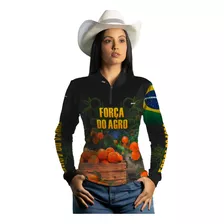 Camisa Força Do Agro - Produtor De Laranja Proteção Uv50+