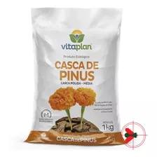 Casca De Pinus Natural Médio Para Jardinagem Vitaplan 1kg