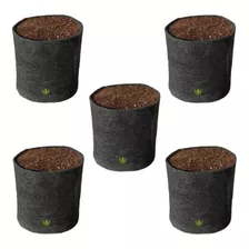 Combo X5 Macetas Geotextil Tela De 30 Litros Salamanca Grow 