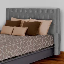 Cabeceira Estofada Suede Casal Painel Emma 140 X 118