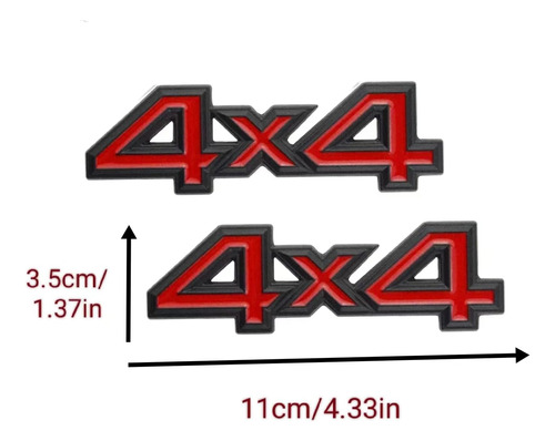 2 Insignias De Emblema 3d 4x4 Para Auto, Guardabarros Latera Foto 4