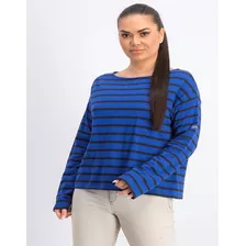 Camiseta Levi's Cora De Algodón Marinero Para Mujer, Azul Ma