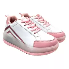 Tenis Patín Next 2 En 1 Talla21 Color Rosa Para Niña Con Luz