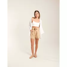 Kimono Zinzane Feminino Tricot Mix Pontos - Off White