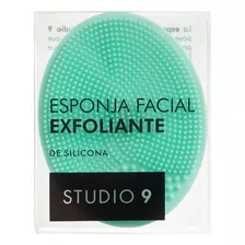 Esponja Facial Studio 9 De Silicona Redonda Acqua