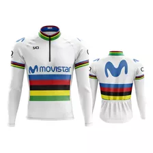 Camisa Ciclismo Mtb Manga Longa Movistar Uci *12x S/juros*