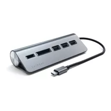 Satechi Type-c Aluminio Usb Hub Y Micro / Sd Lector De Ta