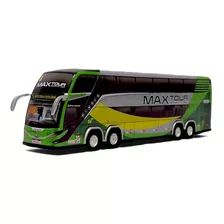 Miniatura Ônibus Max Tour Fretamento E Turismo 4 Eixos 30cm