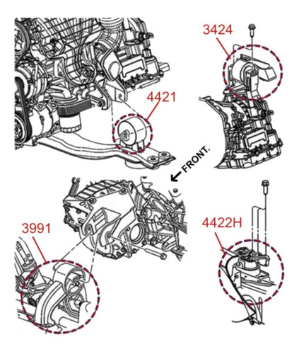 Kit Soportes Motor Y Caja Dodge Journey 2.4 2009 2010 Foto 6