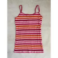 Remera Musculosa Aeropostale Talle L Stretch Rayada