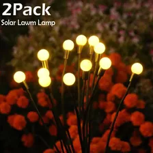 2pcs Luz Led Solar Bombilla De Hadas Iluminación Para Jardín