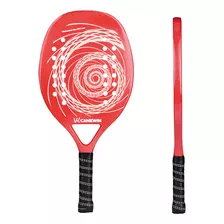 Raqueta De Tenis De Playa Red2 Roja De Fibra De Carbono Y Vi