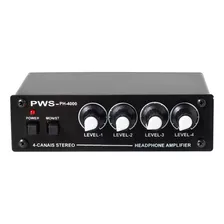 Amplificador Fone Pws Ph4000 4 Canais Profissional Musicos 