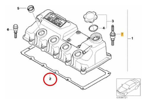 Empaquetadura Tapa Valvula Mini Cooper R50 R52 R53 W10 W11 Foto 2