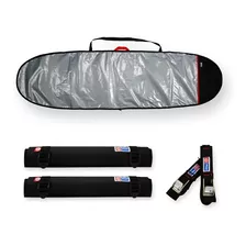 Capa Funboard Refletiva 7'5 A 7'8 + Fita Rack + Tubo 40cm