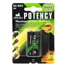 Bateria Recarregável 9v 400mah Ni-mh