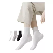 6 Calcetines Blanco De Hombre Estaciones Media Caña Algodón 