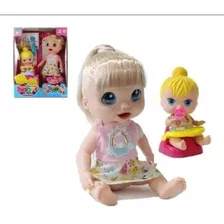 Boneca Babys Collection Papinha Sapeca Com Cadeira Papinha