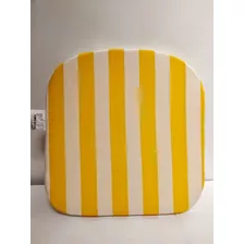 Almohadón Silla Apilable Polo Mix Color Amarillo Y Blanco