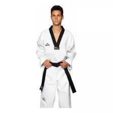 Dobok Kimono Daedo Taekwondo Gola Preta Aprovado Wt 